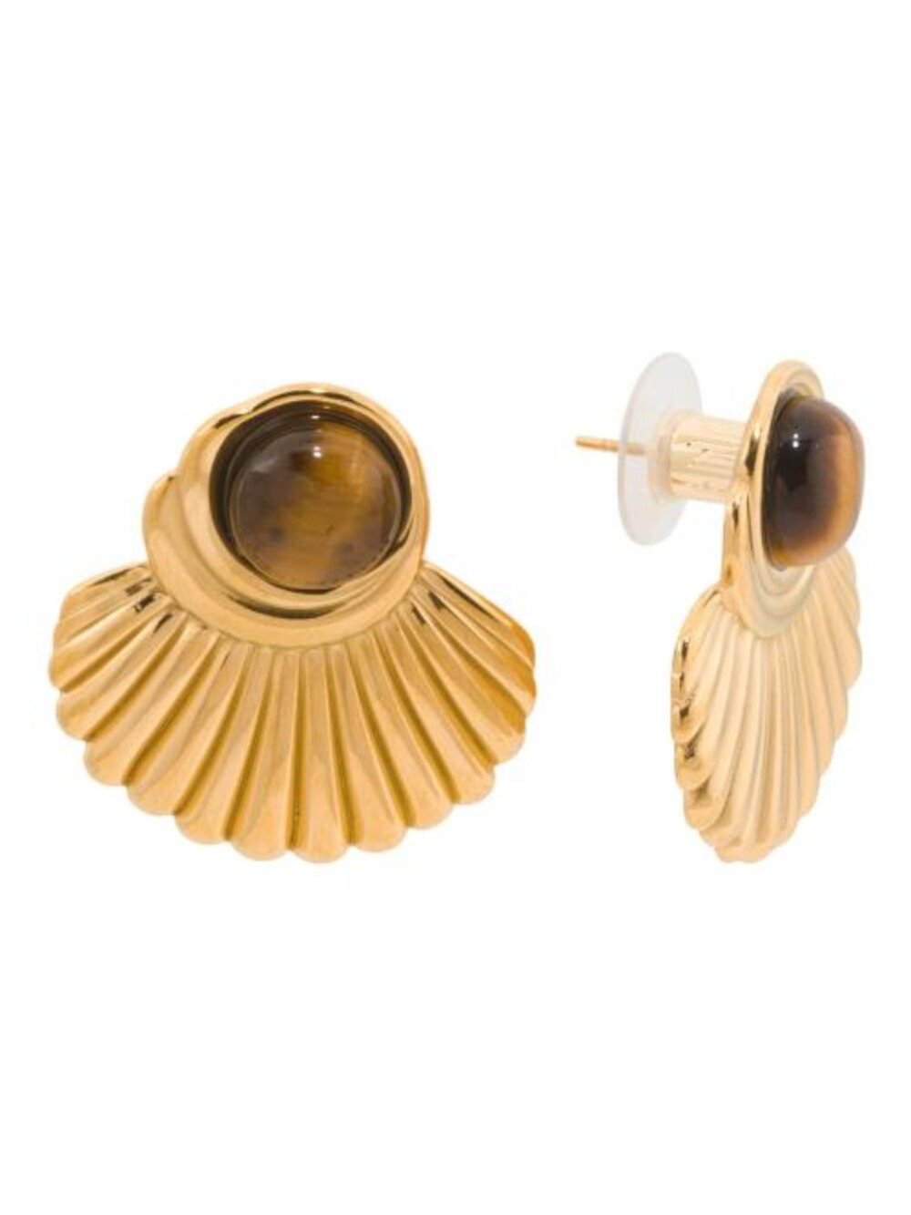 DANNIJO Margot Gold Plated Fan Earrings
